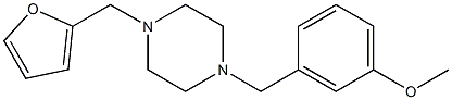 3-{[4-(2-furylmethyl)-1-piperazinyl]methyl}phenyl methyl ether Structure