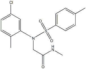 2-{5-chloro-2-methyl[(4-methylphenyl)sulfonyl]anilino}-N-methylacetamide Structure