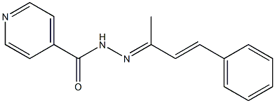 N'-(1-methyl-3-phenyl-2-propenylidene)isonicotinohydrazide,,结构式