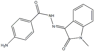 4-amino-N'-(1-methyl-2-oxo-1,2-dihydro-3H-indol-3-ylidene)benzohydrazide Structure