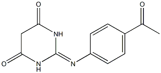 2-[(4-acetylphenyl)imino]dihydro-4,6(1H,5H)-pyrimidinedione Structure