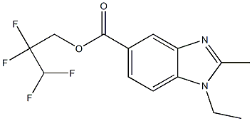 2,2,3,3-tetrafluoropropyl 1-ethyl-2-methyl-1H-benzimidazole-5-carboxylate Structure