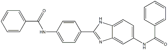 N-{4-[5-(benzoylamino)-1H-benzimidazol-2-yl]phenyl}benzamide Structure