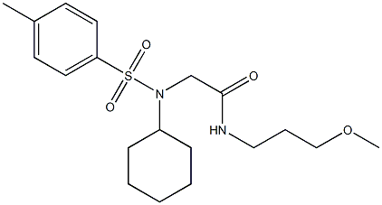 2-{cyclohexyl[(4-methylphenyl)sulfonyl]amino}-N-(3-methoxypropyl)acetamide Structure