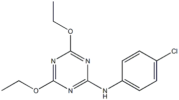 N-(4-chlorophenyl)-N-(4,6-diethoxy-1,3,5-triazin-2-yl)amine Structure