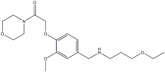 3-ethoxy-N-{3-methoxy-4-[2-(4-morpholinyl)-2-oxoethoxy]benzyl}-1-propanamine Structure