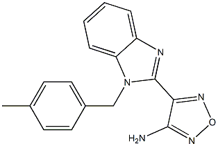 4-[1-(4-methylbenzyl)-1H-benzimidazol-2-yl]-1,2,5-oxadiazol-3-amine Struktur