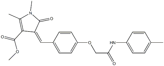 methyl 1,2-dimethyl-5-oxo-4-{4-[2-oxo-2-(4-toluidino)ethoxy]benzylidene}-4,5-dihydro-1H-pyrrole-3-carboxylate Structure