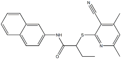 2-[(3-cyano-4,6-dimethyl-2-pyridinyl)sulfanyl]-N-(2-naphthyl)butanamide|