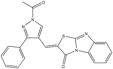  2-[(1-acetyl-3-phenyl-1H-pyrazol-4-yl)methylene][1,3]thiazolo[3,2-a]benzimidazol-3(2H)-one