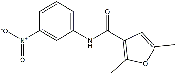 N-{3-nitrophenyl}-2,5-dimethyl-3-furamide,,结构式