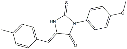 3-(4-methoxyphenyl)-5-(4-methylbenzylidene)-2-thioxo-4-imidazolidinone Structure