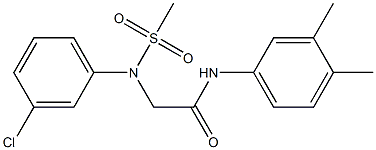 2-[3-chloro(methylsulfonyl)anilino]-N-(3,4-dimethylphenyl)acetamide Structure