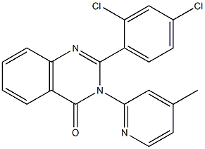 2-(2,4-dichlorophenyl)-3-(4-methyl-2-pyridinyl)-4(3H)-quinazolinone Structure