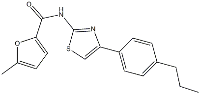 5-methyl-N-[4-(4-propylphenyl)-1,3-thiazol-2-yl]-2-furamide Structure