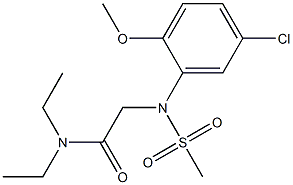 2-[5-chloro-2-methoxy(methylsulfonyl)anilino]-N,N-diethylacetamide 化学構造式