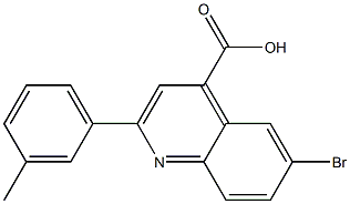 6-bromo-2-(3-methylphenyl)-4-quinolinecarboxylic acid Structure