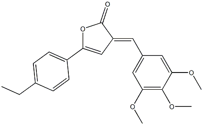 5-(4-ethylphenyl)-3-(3,4,5-trimethoxybenzylidene)-2(3H)-furanone,,结构式