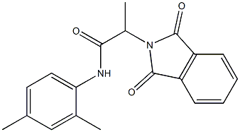 N-(2,4-dimethylphenyl)-2-(1,3-dioxo-1,3-dihydro-2H-isoindol-2-yl)propanamide,,结构式