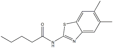 N-(5,6-dimethyl-1,3-benzothiazol-2-yl)pentanamide Struktur