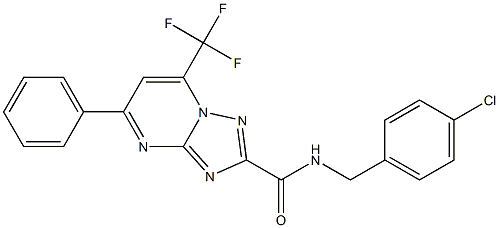 N-[(4-chlorophenyl)methyl]-5-phenyl-7-(trifluoromethyl)[1,2,4]triazolo[1,5-a]pyrimidine-2-carboxamide Structure