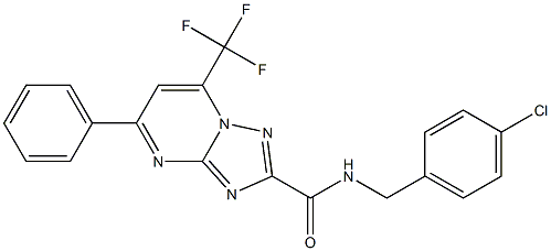 N-[(4-chlorophenyl)methyl]-5-phenyl-7-(trifluoromethyl)[1,2,4]triazolo[1,5-a]pyrimidine-2-carboxamide|