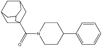 1-(1-adamantylcarbonyl)-4-phenylpiperidine Structure