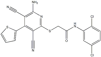 2-{[6-amino-3,5-dicyano-4-(2-thienyl)-2-pyridinyl]sulfanyl}-N-(2,5-dichlorophenyl)acetamide