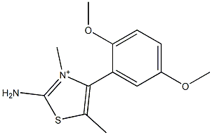 2-amino-4-(2,5-dimethoxyphenyl)-3,5-dimethyl-1,3-thiazol-3-ium