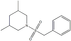 1-(benzylsulfonyl)-3,5-dimethylpiperidine,,结构式