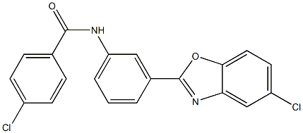  4-chloro-N-[3-(5-chloro-1,3-benzoxazol-2-yl)phenyl]benzamide