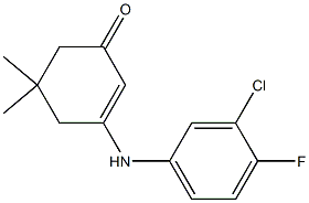 3-(3-chloro-4-fluoroanilino)-5,5-dimethyl-2-cyclohexen-1-one 结构式