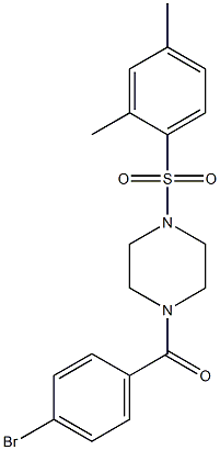 1-(4-bromobenzoyl)-4-[(2,4-dimethylphenyl)sulfonyl]piperazine