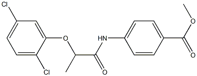 methyl 4-{[2-(2,5-dichlorophenoxy)propanoyl]amino}benzoate Struktur