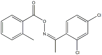 1-(2,4-dichlorophenyl)ethanone O-(2-methylbenzoyl)oxime Structure