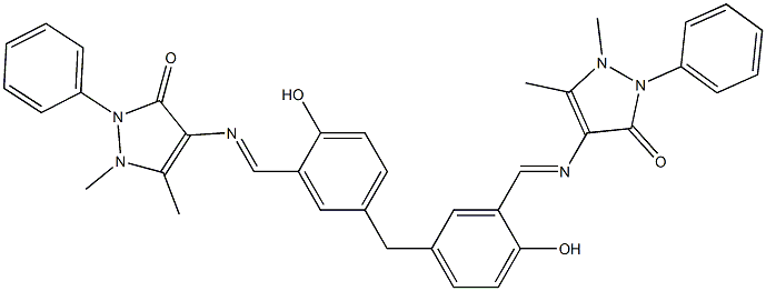 4-{[5-(3-{[(1,5-dimethyl-3-oxo-2-phenyl-2,3-dihydro-1H-pyrazol-4-yl)imino]methyl}-4-hydroxybenzyl)-2-hydroxybenzylidene]amino}-1,5-dimethyl-2-phenyl-1,2-dihydro-3H-pyrazol-3-one