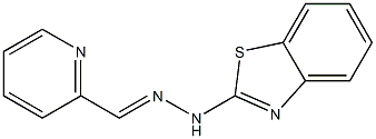 2-pyridinecarbaldehyde 1,3-benzothiazol-2-ylhydrazone 化学構造式