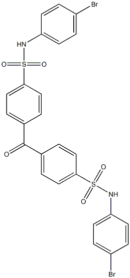 4-{4-[(4-bromoanilino)sulfonyl]benzoyl}-N-(4-bromophenyl)benzenesulfonamide 化学構造式