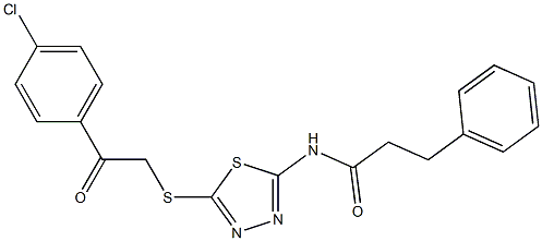 N-(5-{[2-(4-chlorophenyl)-2-oxoethyl]sulfanyl}-1,3,4-thiadiazol-2-yl)-3-phenylpropanamide|