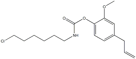 4-allyl-2-methoxyphenyl 6-chlorohexylcarbamate Struktur