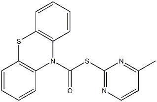 S-(4-methyl-2-pyrimidinyl) 10H-phenothiazine-10-carbothioate,,结构式