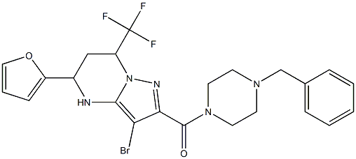  2-[(4-benzyl-1-piperazinyl)carbonyl]-3-bromo-5-(2-furyl)-7-(trifluoromethyl)-4,5,6,7-tetrahydropyrazolo[1,5-a]pyrimidine