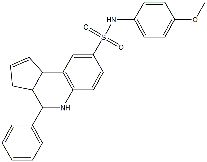  N-(4-methoxyphenyl)-4-phenyl-3a,4,5,9b-tetrahydro-3H-cyclopenta[c]quinoline-8-sulfonamide