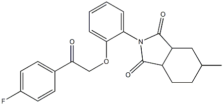 2-{2-[2-(4-fluorophenyl)-2-oxoethoxy]phenyl}-5-methylhexahydro-1H-isoindole-1,3(2H)-dione