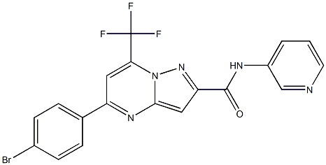 5-(4-bromophenyl)-N-(3-pyridinyl)-7-(trifluoromethyl)pyrazolo[1,5-a]pyrimidine-2-carboxamide Structure