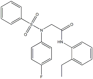 N-(2-ethylphenyl)-2-[4-fluoro(phenylsulfonyl)anilino]acetamide