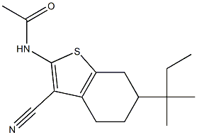 N-(3-cyano-6-tert-pentyl-4,5,6,7-tetrahydro-1-benzothien-2-yl)acetamide,,结构式