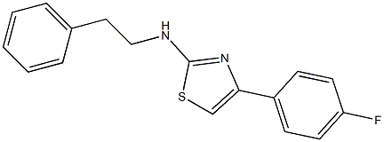N-[4-(4-fluorophenyl)-1,3-thiazol-2-yl]-N-(2-phenylethyl)amine,,结构式