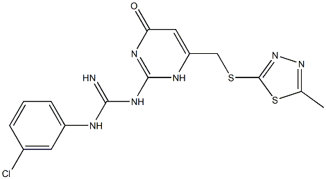 N-(3-chlorophenyl)-N'-(6-{[(5-methyl-1,3,4-thiadiazol-2-yl)thio]methyl}-4-oxo-1,4-dihydro-2-pyrimidinyl)guanidine