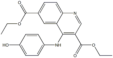 diethyl 4-(4-hydroxyanilino)-3,6-quinolinedicarboxylate Structure
